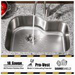 CETUS 1-3/4 single bowl undermount kitchen sink in 18 gauge stainless steel