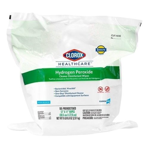 Clorox Healthcare hydrogen peroxide disinfectant wipes refill bottle