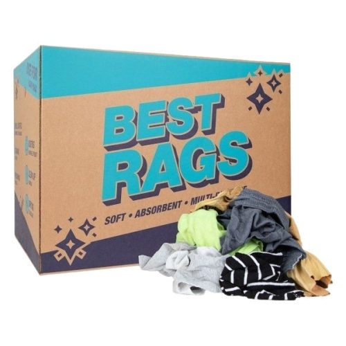 Colored cotton fleece rags for cleaning and restoration cleanup