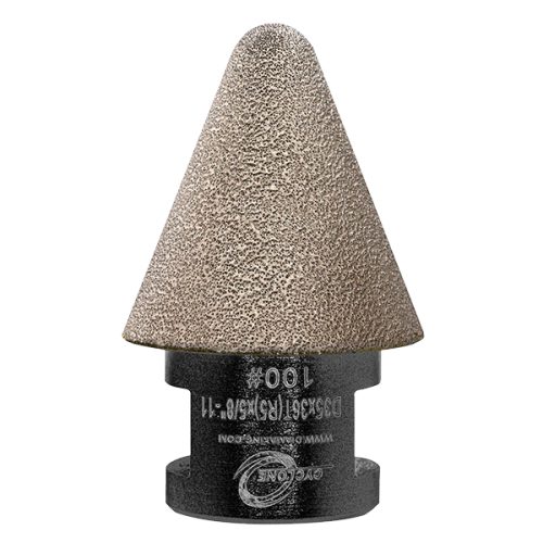 Cyclone Diamond Cone for expanding and smoothing holes in porcelain, UCS, and granite.