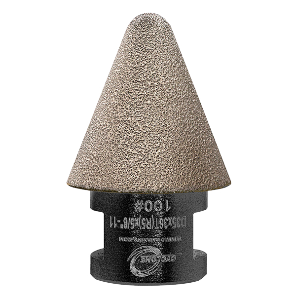 Cyclone Diamond Cone 1/4 inch to 1-3/8 inch diameter for small tile hole finishing.