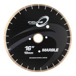 Cyclone Marble Silent Core Blade for chip-free bridge saw cutting.