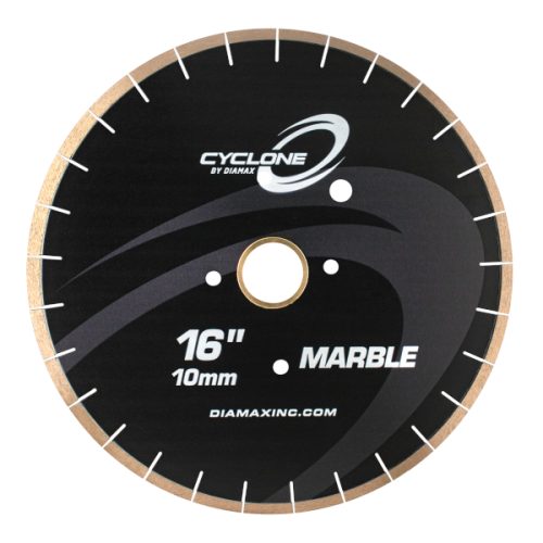 Cyclone Marble Silent Core Blade for chip-free bridge saw cutting.
