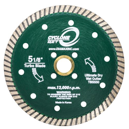 Cyclone Quartzite Turbo Blade for cutting quartzite, granite, and engineered stone.