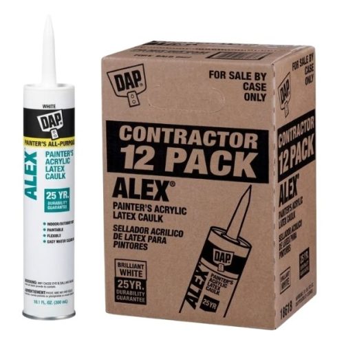 DAP Alex Painter’s Caulk White for sealing windows, doors and trim