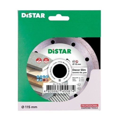 DiStar Decor Slim 4.5″ diamond blade for cutting porcelain gres and tile