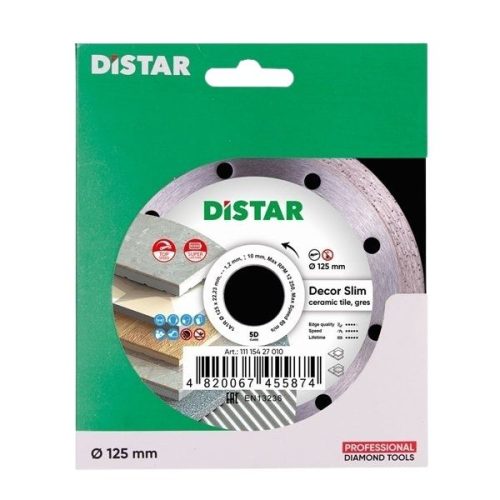DiStar Decor Slim 5″ diamond blade for cutting porcelain gres, floor tiles, and wall tiles