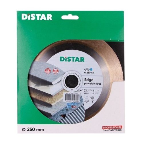 DiStar Edge 10″ diamond blade for 45-degree cutting of porcelain gres tiles