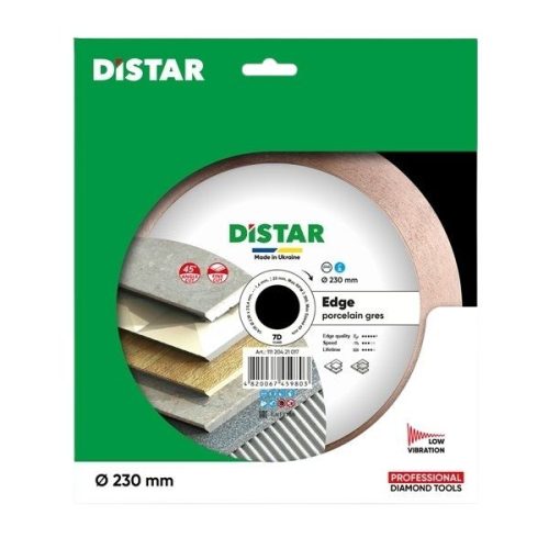 DiStar Edge 9″ diamond blade for 45-degree cutting of porcelain gres tiles