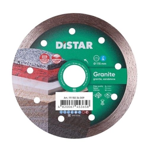 DiStar Granite 4.5″ diamond blade for cutting and grinding granite