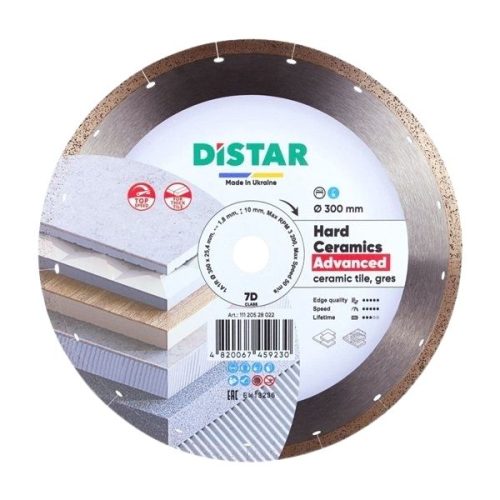DiStar Hard Ceramics Advanced 12 inch diamond blade for wet cutting thick porcelain gres