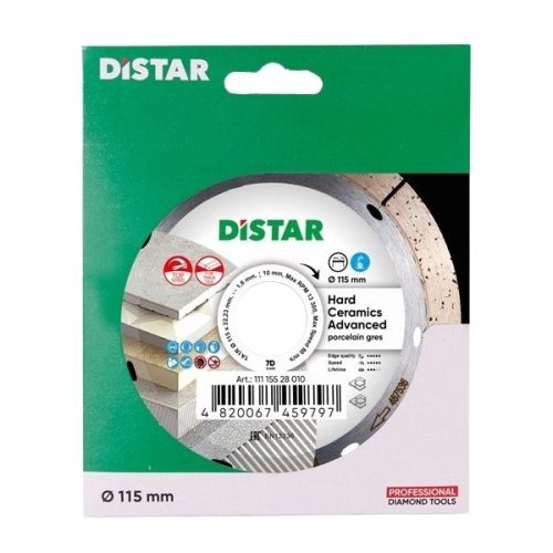 DiStar Hard Ceramics Advanced 4.5″ diamond blade for wet cutting thick porcelain gres