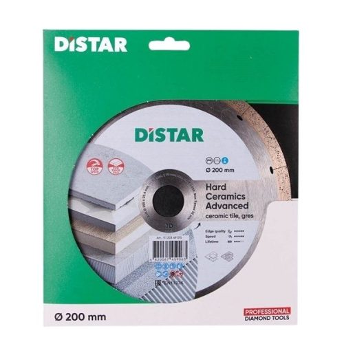 DiStar Hard Ceramics Advanced 8 inch diamond blade for wet cutting thick porcelain gres