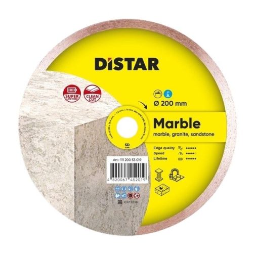 DiStar Marble 8″ diamond blade for wet cutting marble, travertine, and soft natural stone