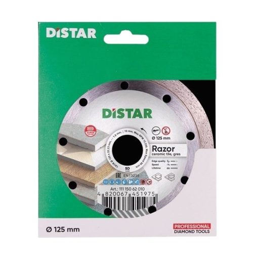 DiStar Razor diamond blade for dry cutting hard ceramics, marble, and floor tiles