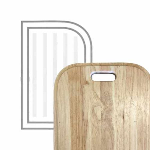 DOUBLE EQUAL BOWL 202 wood cutting board for compatible sink models