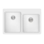 DuraGranit 1-3/4 double bowl granite sink in Iceberg finish