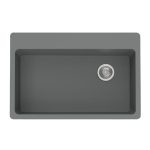 DuraGranit super single bowl granite sink in Gray Moon finish