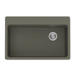 DuraGranit super single bowl granite sink in Silver Fox finish