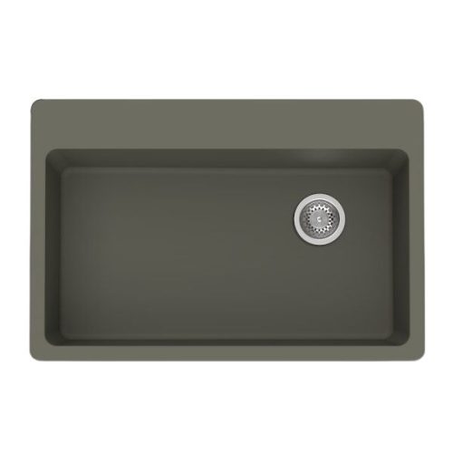 DuraGranit super single bowl granite sink in Silver Fox finish