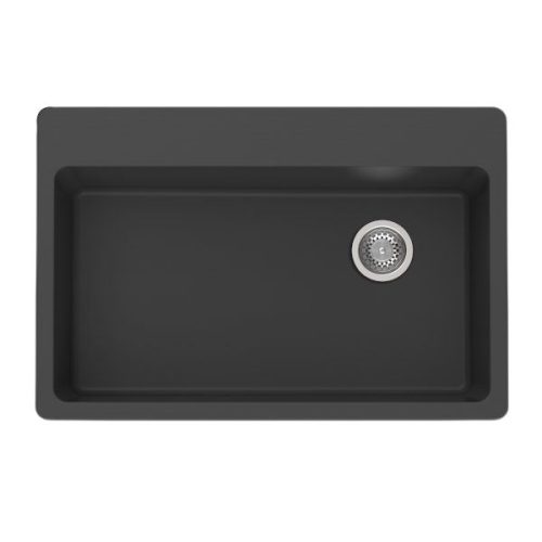 DuraGranit super single bowl granite sink in Storm Cloud finish