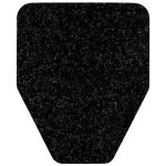 E3 black urinal floor mat with non-slip backing