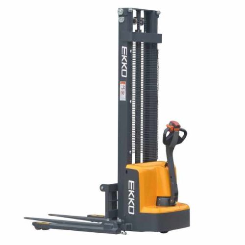 EKKO EB13E electric straddle stacker for warehouse handling