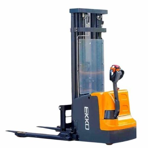 EKKO EB18E electric straddle stacker for warehouse handling
