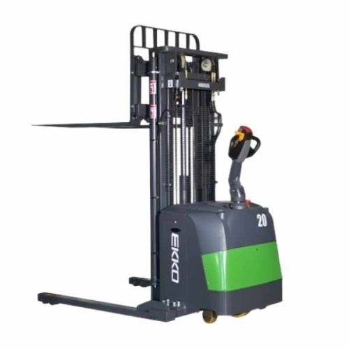 EKKO EB20CS-189Li lithium electric straddle stacker for warehouse handling