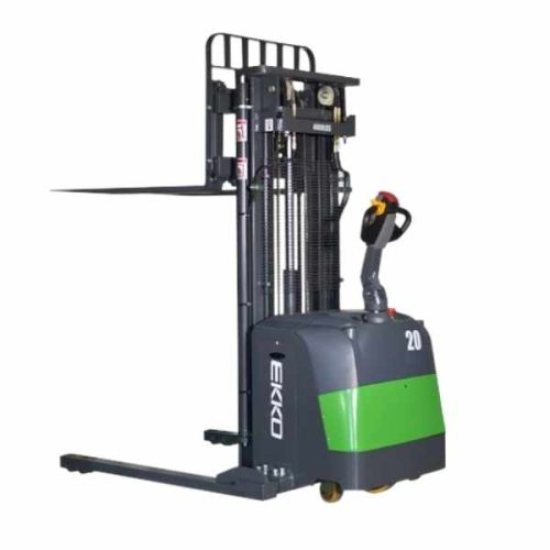 EKKO EB20CS-216Li lithium electric straddle stacker for warehouse handling