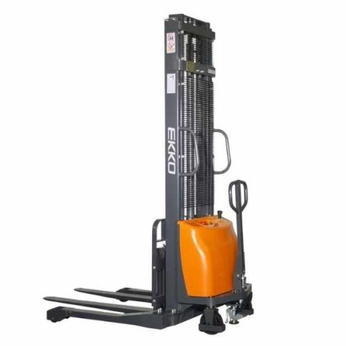 EKKO EA15A-138 semi-electric straddle stacker for warehouse handling