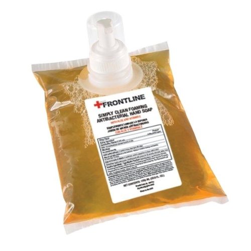 Frontline antibacterial foaming hand soap with aloe and vitamin E