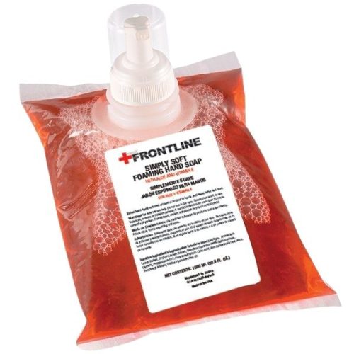 Frontline Simply Soft foaming hand soap with aloe and vitamin E