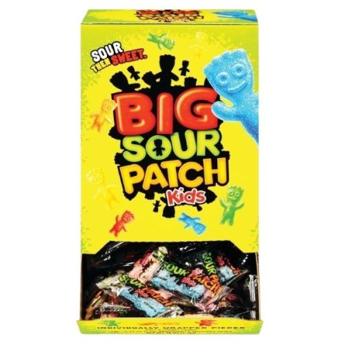 Grab And Go Big Sour Patch Candies in reception box