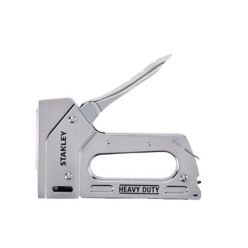 Heavy duty stapler with chrome-plated steel construction