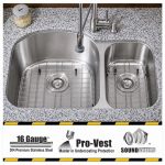 HERCULES 1-1/2 double bowl undermount kitchen sink in 16 gauge stainless steel with satin finish