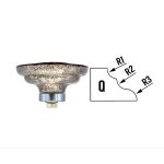 Hurricane Cove Ogee Router Shape Q for wet stone edge profiling.