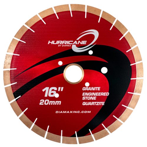 Hurricane Silent Core Blade for fast wet cutting of quartzite and granite.