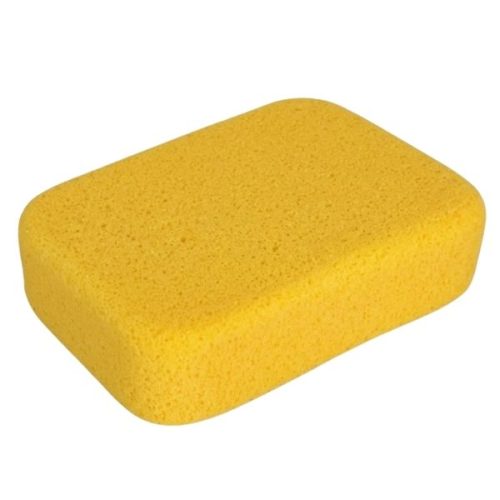 Hydrophilic yellow sponge for rinsing and cleaning grout joints
