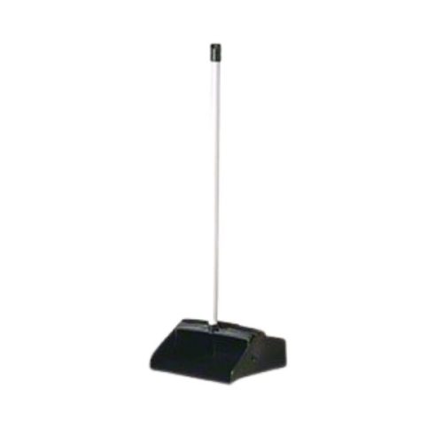 Lobby dust pan with swivel pan and aluminum handle
