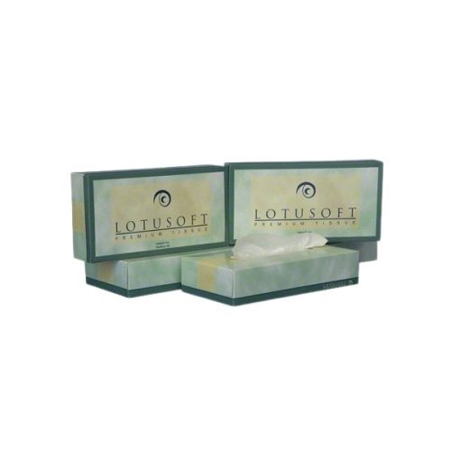Lotus facial tissue made from virgin fibers