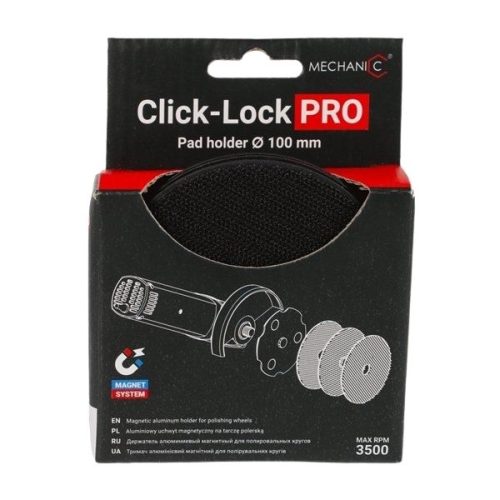 Mechanic Click-Lock PRO magnetic polishing disc holder system for angle grinders