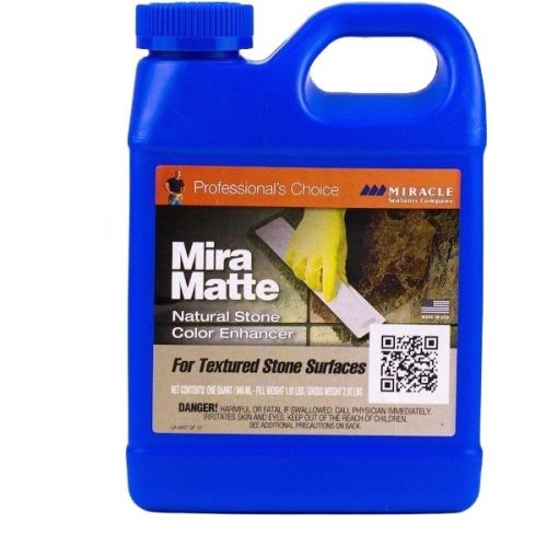 Miracle Sealants Mira Matte for textured stone color enhancement