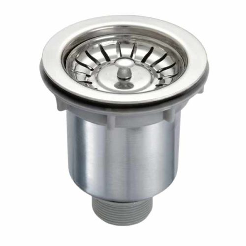 Old style brushed nickel strainer for standard kitchen sink