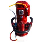 Omega Diamond Red Ripper Sr stone router with hydroplaning base for fabrication.