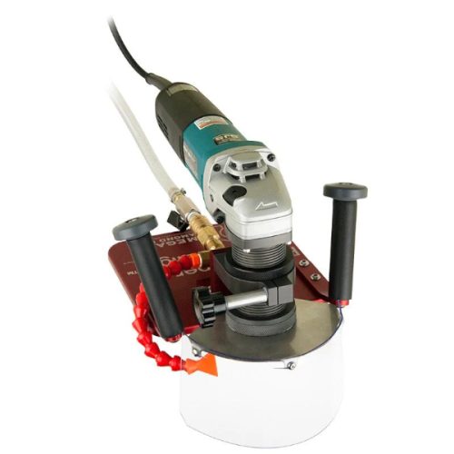 Omega Diamond Red Ripper Ultralight stone router with hydroplaning base for sink profiling.