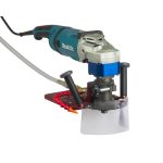 Omega Diamond Red Ripper Ultralight Super Stone Router with Makita GA7080 motor for edge profiling.