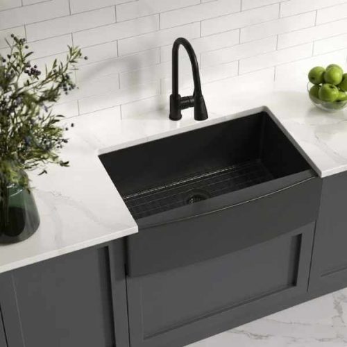 Pelican PL-GMB122-R15-16g gunmetal black stainless steel workstation kitchen sink