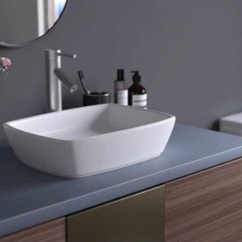 Pelican PL-3081-White Shell Series porcelain vessel bathroom sink