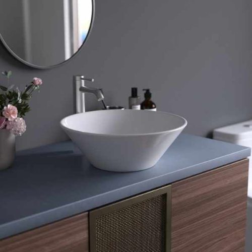 Pelican PL-3014-White Shell Series porcelain vessel sink